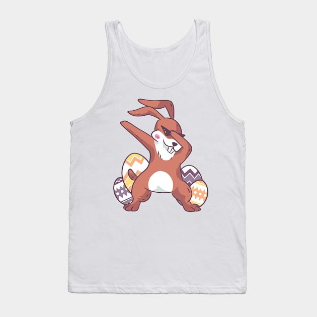 Dabbing Easter Bunny Tank Top by madeinchorley
